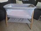 Simmons Kids By Delta Children Gray Mesh Sides Bassinet W  Stand  Rectangle