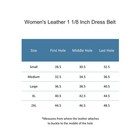 Ctm Women s 1-inch Wide Leather Belt With Gold Buckle