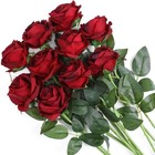 Artificial Flowers Silk Roses Real Touch Bridal Wedding Bouquet For Home Gard   