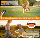 Wireless Dog Fence electric No-wire Boundary shock Collar With Remote waterproof