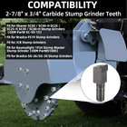 Stump Grinder Teeth 2-7 8 lx3 4 w For Baumalight  Shaver  Jcb Bradco -20 Pack