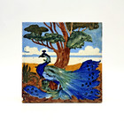 Rare Relief Moulded Tile Peacock Design By Carter   Co C1910