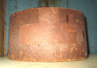 Antique Millinery Block Form Hat Mold Hatter Tool Flat Top With Size On Bottom