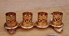 Ornate Gold Metal Lipstick Holder Filigree Ormolu Hollywood Regency Vanity