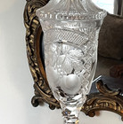 Cut Crystal Apothocary Sweetmeat Urn With Lid 20 Inches