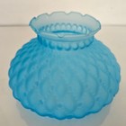 Vintage Blue Glass Quilted Diamond Lamp Shade 5 75  Fitter 4  High