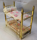 Concord Miniatures Brass Bunk Bed   2666 00 Dollhouse Vintage Used With Box 