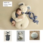 Newborn Photography Props Baby Kids Clothing Rabbit Blanket Background Hat Set