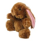 Dan Dee Brown Rabbit 7  Plush Pink Ears Brown Bow Stuffed Animal Toy
