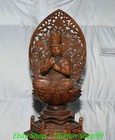 9 4  old Chinese Boxwood Carving Kwan-yin Guanyin Quanyin Buddha Statue