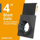 Powertec 70108-p4 4-inch Blast Gate For Dust Collector vacuum Fittings  4 Pk