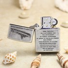 Zippo Lighter 205 Ancient Silver Missouri Battleship