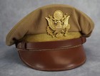 Ww2 Us Army Military Uniform Dress Visor Cap Hat Tropical Tan Officer Hat Summer