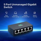 Inhand Networks 5 Ports Gigabit Network Switch Metal Case With Us Power Plug