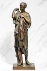 Large 19th Century Antique Bronze Statue Sculpture Neoclassical Woman Grand Tour