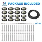 16 Pods Led Rock Lights For Trucks Underglow Wheel Well Light 6000k Pure White