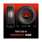 Set Of 2 19x7-8 Atv Utv Tires 19x7x8 Mini Bike Tires 4pr Heavy Duty All-terra   