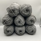 Patons Classic Wool Worsted Yarn Lot 100  New Wool Dark Gray Mix 8 100gr Skeins