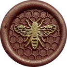 Cute Bee On Honeycomb Background Wax Seal Stamp Head  1  Diameter