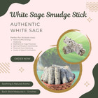 White Sage Smudge Stick 4  - 5  Herb House Cleansing Negativity Removal - 2 Pack