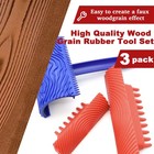 Lutq 3 Pack Wood Grain Tool -natural Woodgrain Maker For Decorative 3 Pack 