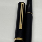 Osmiroid Black Fountain Pen Gold Trim Medium Made In England