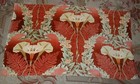 Antique 1899 French Silk Velvet Fabric Morning Glories  scheurer Lauth Paris Oss