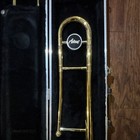 Accent Bb Tenor Slide Trombone Gold With Water Key  0 Valves And Case