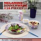 Melamine Dinnerware Set For 4-16 Pcs camping Dishes Set With Dinner Plates sa   