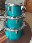 Vintage Tama Superstar Concert Toms Aquamarine 8  10  12 Set Of Three
