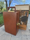 Vintage Trav-l-bar Travel Cocktail Kit Brown Case  Shaker  Cups  Strainer