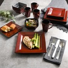 Gibson Elite Kiesling 16-piece Stoneware Dinnerware Set - Red