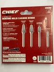 Chief  56405  Ch2dc 2  Double Cut Genuine Solid Carbide Burrs  4pc  New Sealed