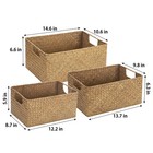 Wicker Baskets   set Of 3  Woven Baskets For Storage  Seagrass Storage Basket   