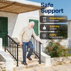 2pack 4 Step Galvanized Steel Handrails For Outdoor Steps Railing For Porch Deck