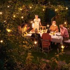 44ft Solar String Lights 15 Led Bulbs Waterproof Outdoor Lights For Garden Yard 