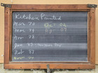 Vintage Wood   Slate Chalkboard With Chalk Tray 24 5 X 20 5-antique