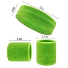 Headband Wristband Set Green