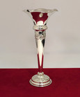 Vintage  800 Fine Silver Hazorfim Vase  7-1 2   Tall