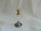 1 Egyptian Glass Perfume Bottle Gold Accent Hand Blown 3 5  High  220 Unique