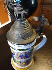 German Beer Stein Lithophane Pewter Lid Reserve Hat Ruh Naval Crown Kaiser 483f