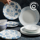 New Corelle Botanical Stripes 32-piece Dinnerware Set  Service For 8 1146962