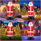 6ft Christmas Inflatable Santa Claus Gift Bag Led Lights Yard Outdoor