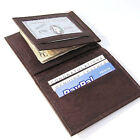 Black Genuine Leather Men s Money Clip Bifold Wallet Card Front Pocket 