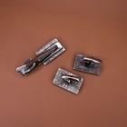 Vintage Silver Tone Footprints In The Sand Cufflinks And Tie Clip Set
