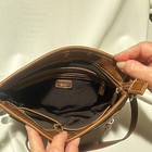 Vintage Black And Brown Leather Crossbody Bag