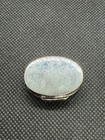 Vintage Engraved Ornate Oval  925 Sterling Silver Pill Box W hinged Lid 1   