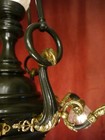 Large Empire Antique Brass Chandelier Green Varnish 7 Lights French    33 