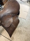 Vintage Brown Leather English Horse Riding Saddle W   1 Stirrup