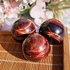 3x Natural Tiger Eye Stone 1 2  Crystal Quartz Sphere Healing Ball Reiki Energy